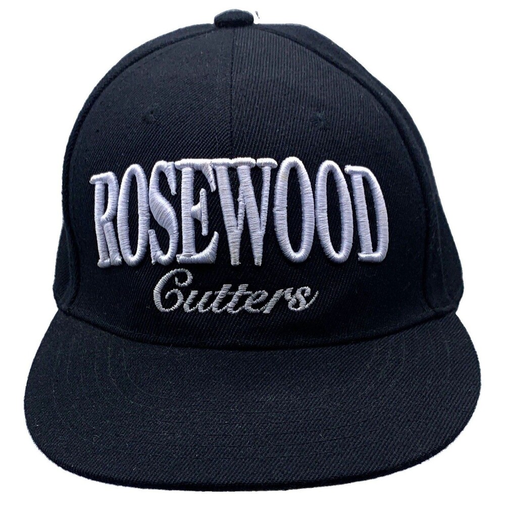Rosewood Cutters Black/White Adjustable Snapback Baseball Cap Hat One Size